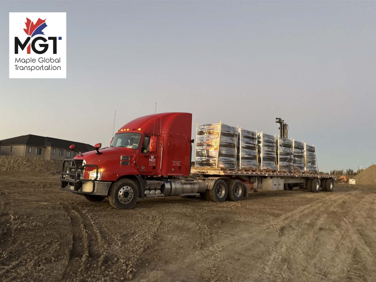 Maple Global Transport flatbed trucking and direct jobsite delivery services across Ontario